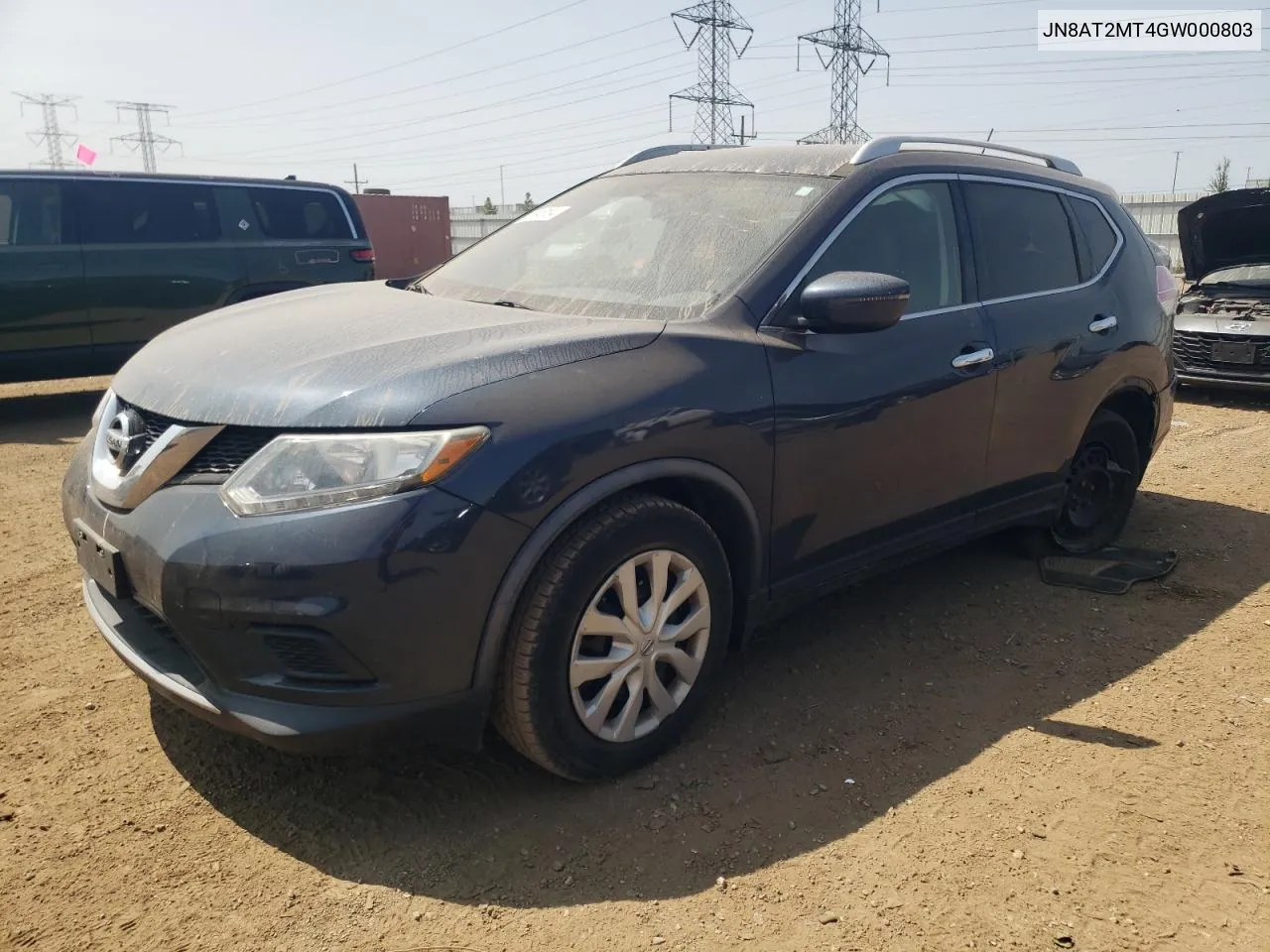 2016 Nissan Rogue S VIN: JN8AT2MT4GW000803 Lot: 68145104