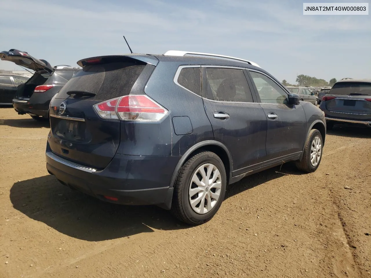 2016 Nissan Rogue S VIN: JN8AT2MT4GW000803 Lot: 68145104