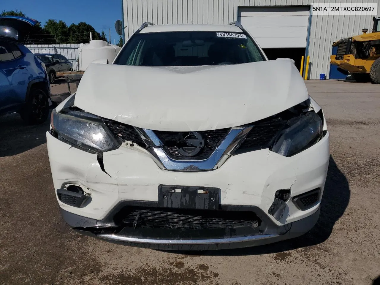 5N1AT2MTXGC820697 2016 Nissan Rogue S