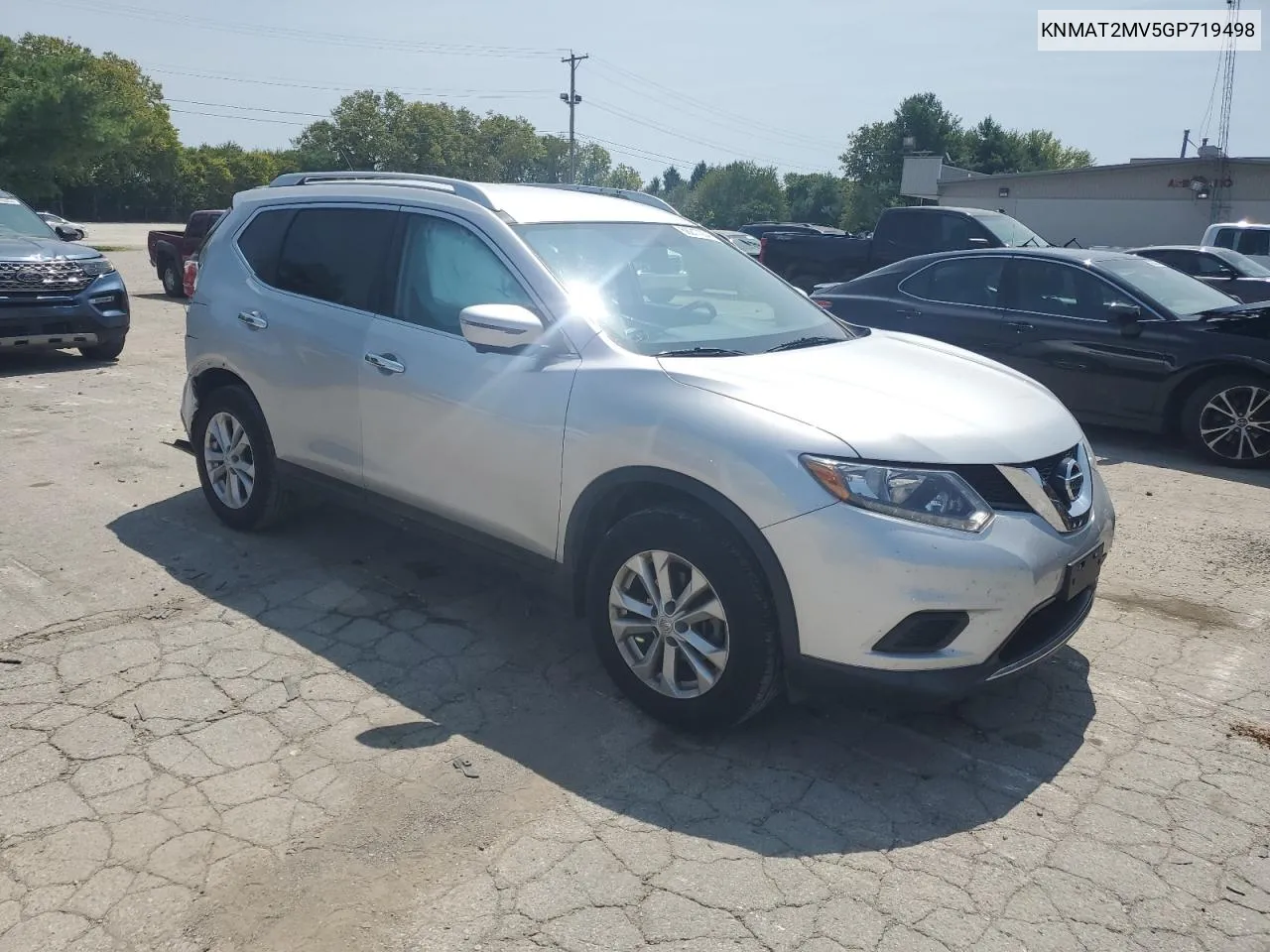 2016 Nissan Rogue S VIN: KNMAT2MV5GP719498 Lot: 68217234