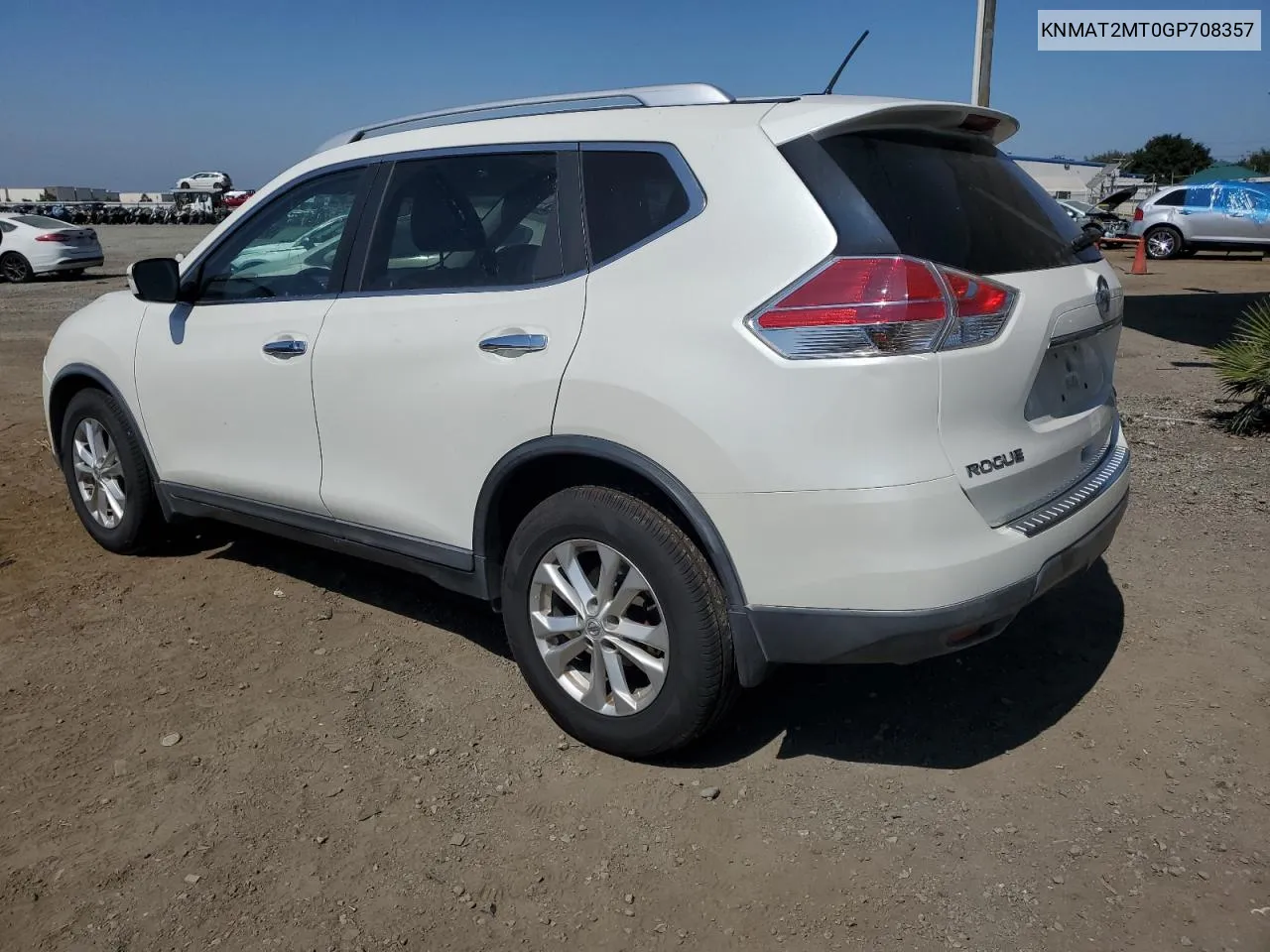 2016 Nissan Rogue S VIN: KNMAT2MT0GP708357 Lot: 68317634