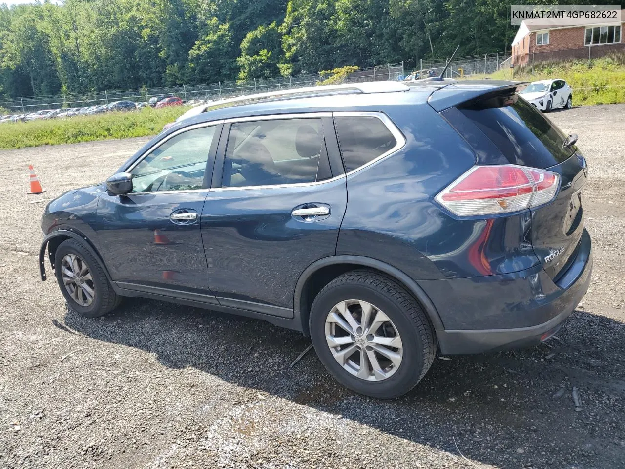 2016 Nissan Rogue S VIN: KNMAT2MT4GP682622 Lot: 68445634