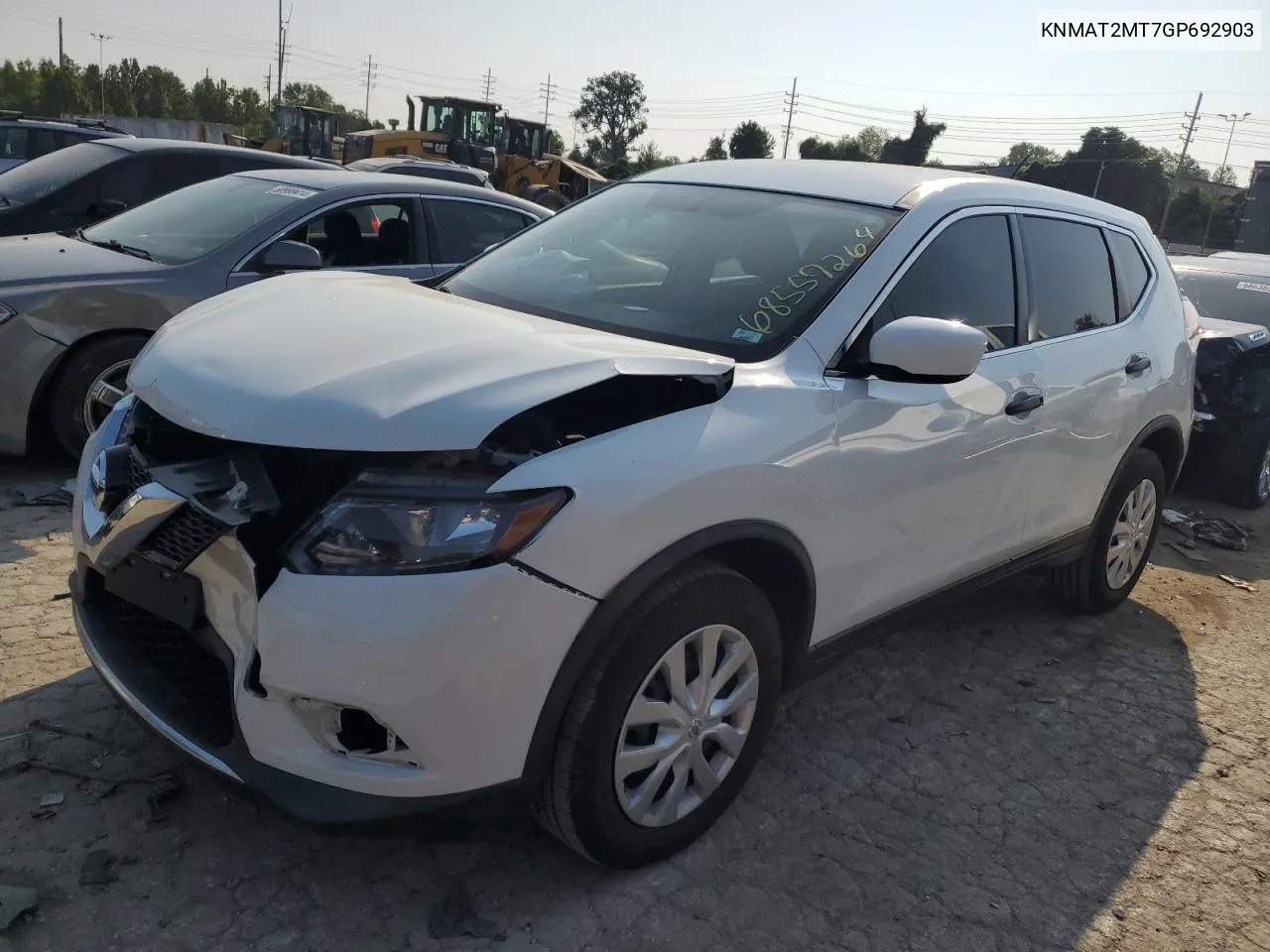 2016 Nissan Rogue S VIN: KNMAT2MT7GP692903 Lot: 68557264