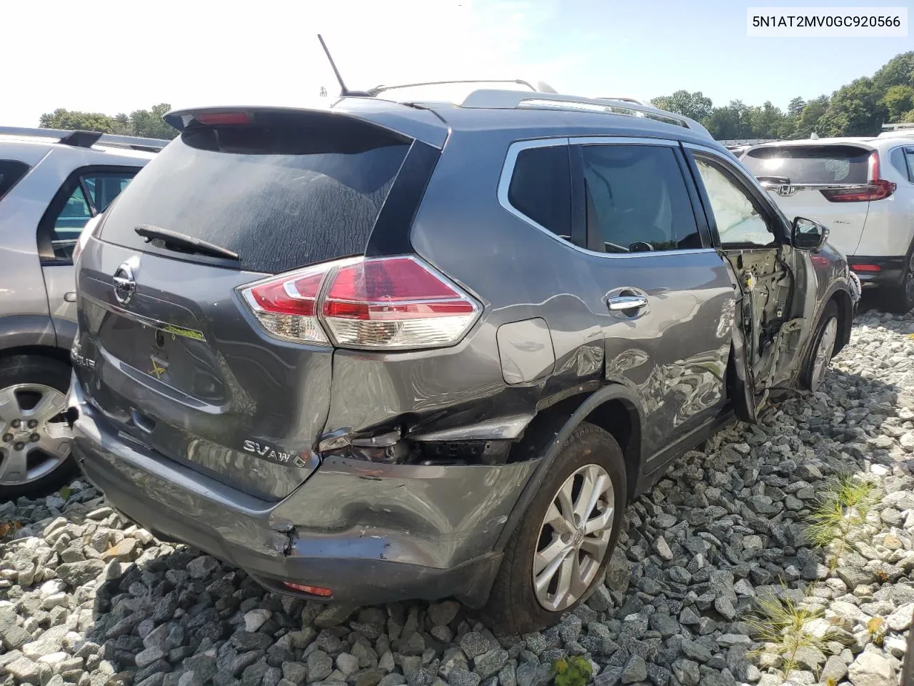 2016 Nissan Rogue S VIN: 5N1AT2MV0GC920566 Lot: 68608144