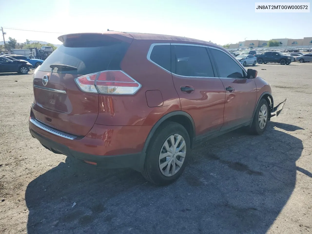 2016 Nissan Rogue S VIN: JN8AT2MT0GW000572 Lot: 68669054