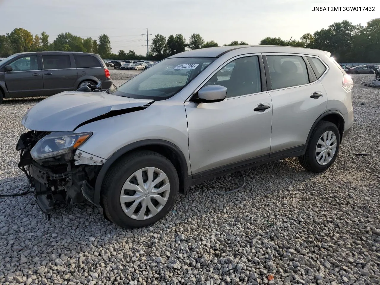 2016 Nissan Rogue S VIN: JN8AT2MT3GW017432 Lot: 68702754