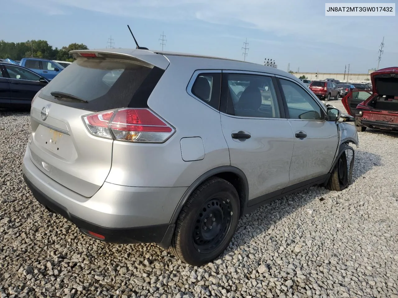 2016 Nissan Rogue S VIN: JN8AT2MT3GW017432 Lot: 68702754