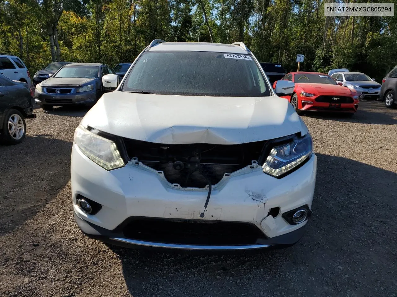 2016 Nissan Rogue S VIN: 5N1AT2MVXGC805294 Lot: 68763934