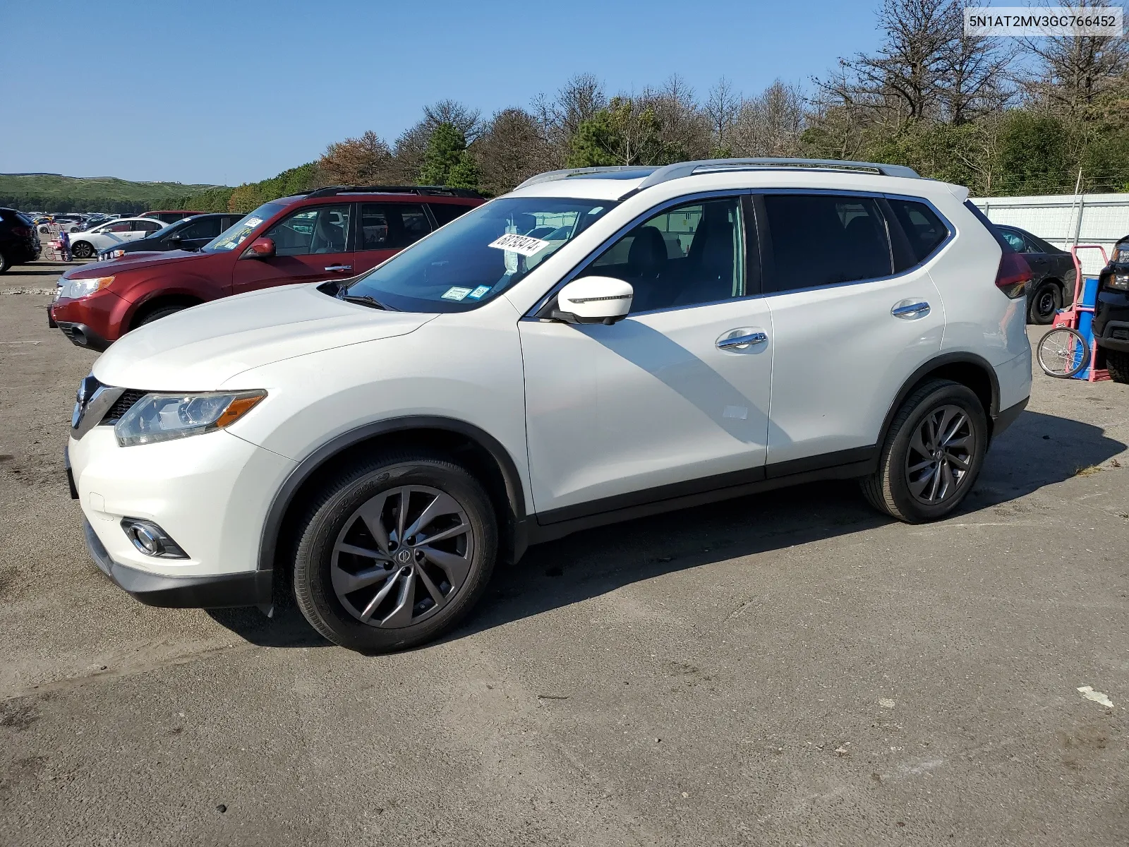 2016 Nissan Rogue S VIN: 5N1AT2MV3GC766452 Lot: 68793474