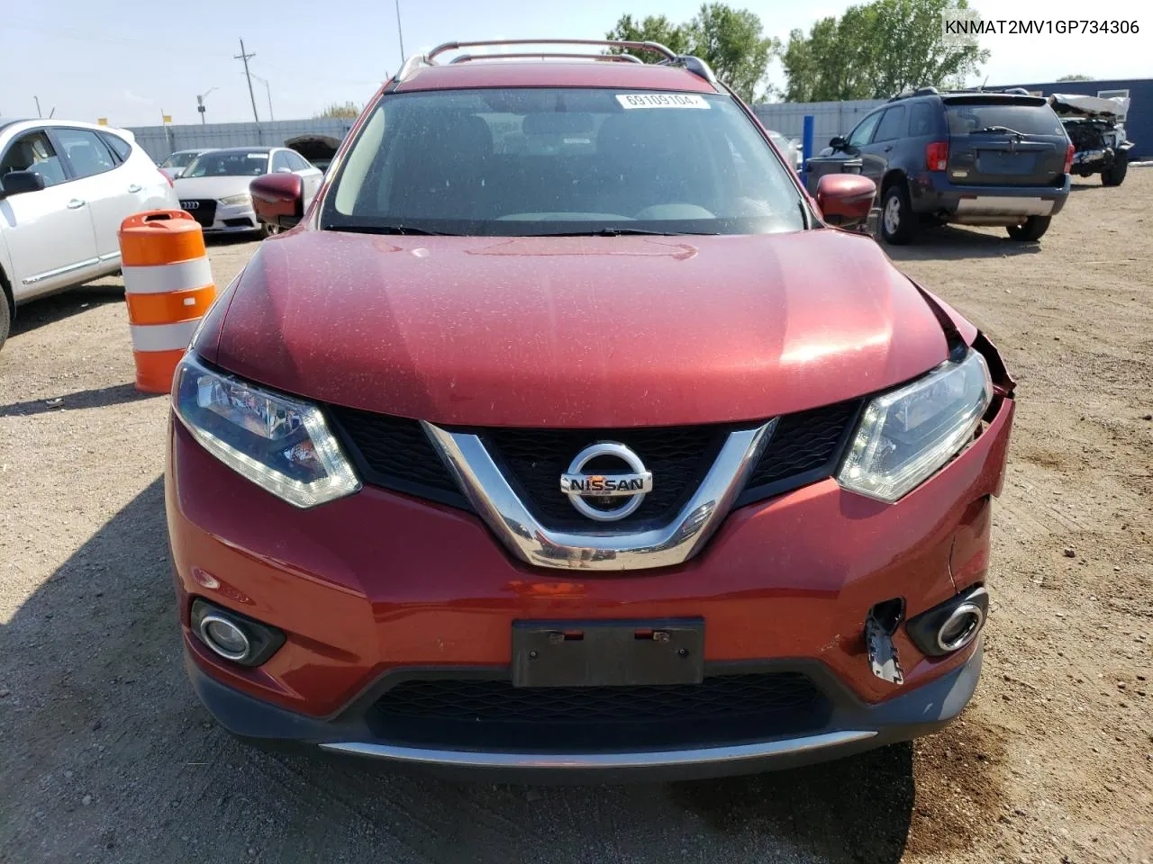 KNMAT2MV1GP734306 2016 Nissan Rogue S