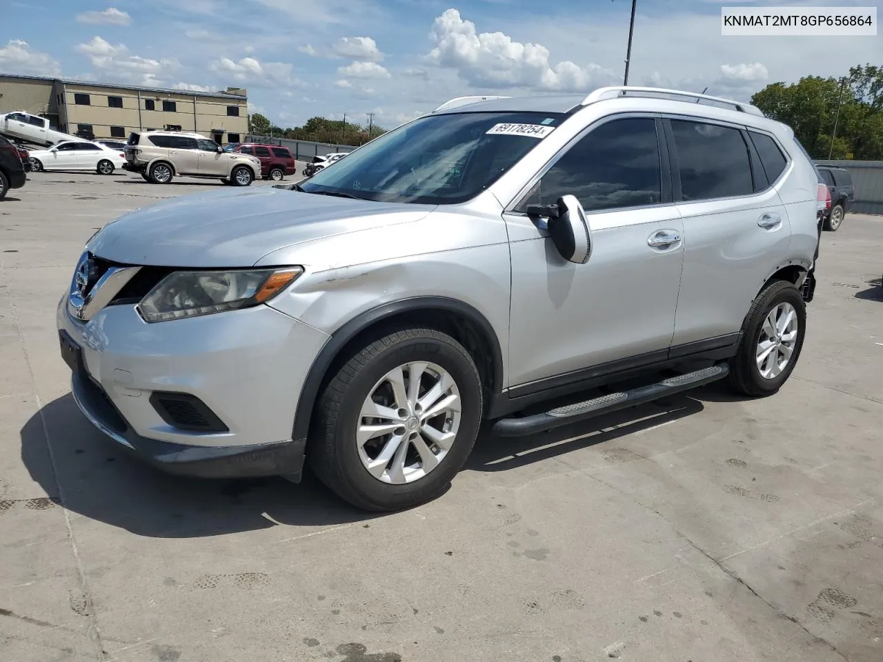 2016 Nissan Rogue S VIN: KNMAT2MT8GP656864 Lot: 69178254