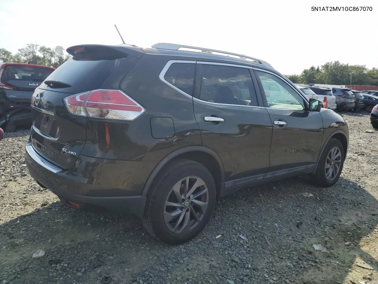 2016 Nissan Rogue S VIN: 5N1AT2MV1GC867070 Lot: 69297424