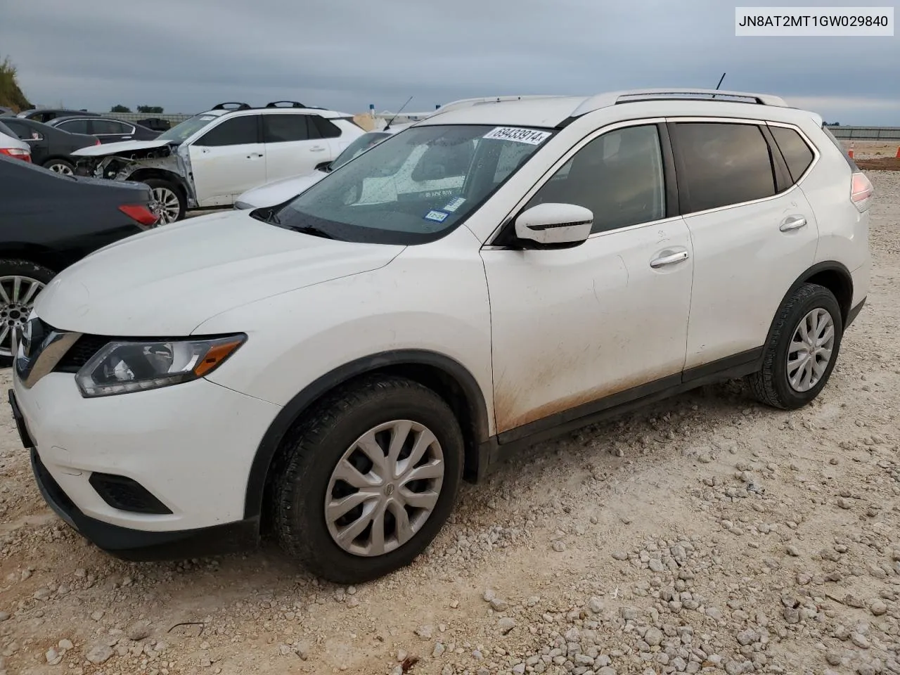 2016 Nissan Rogue S VIN: JN8AT2MT1GW029840 Lot: 69433914