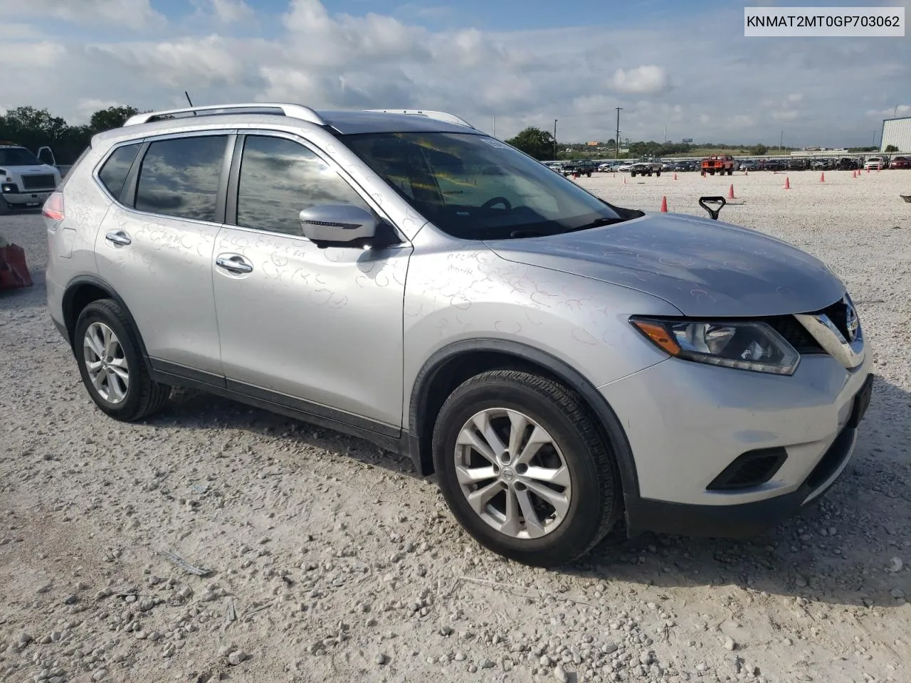 2016 Nissan Rogue S VIN: KNMAT2MT0GP703062 Lot: 69649134