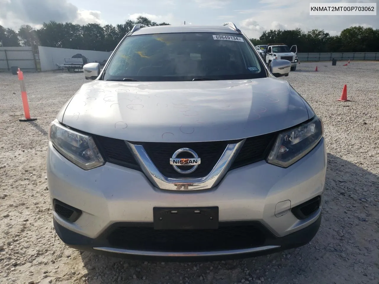 2016 Nissan Rogue S VIN: KNMAT2MT0GP703062 Lot: 69649134