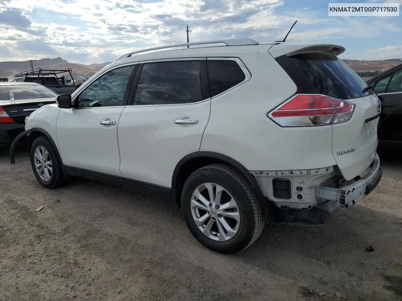 2016 Nissan Rogue S VIN: KNMAT2MT0GP717530 Lot: 69862214