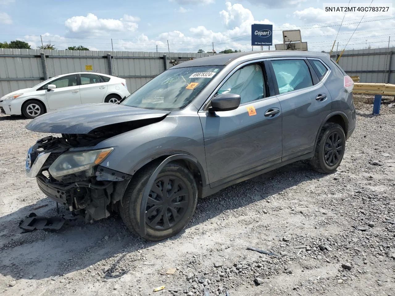 2016 Nissan Rogue S VIN: 5N1AT2MT4GC783727 Lot: 69878324