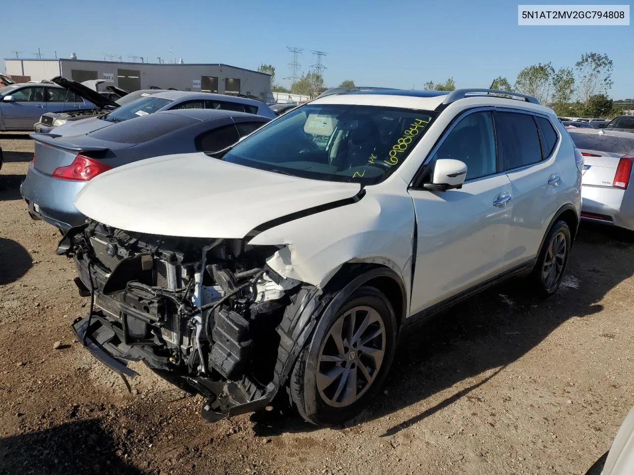 2016 Nissan Rogue S VIN: 5N1AT2MV2GC794808 Lot: 69881844