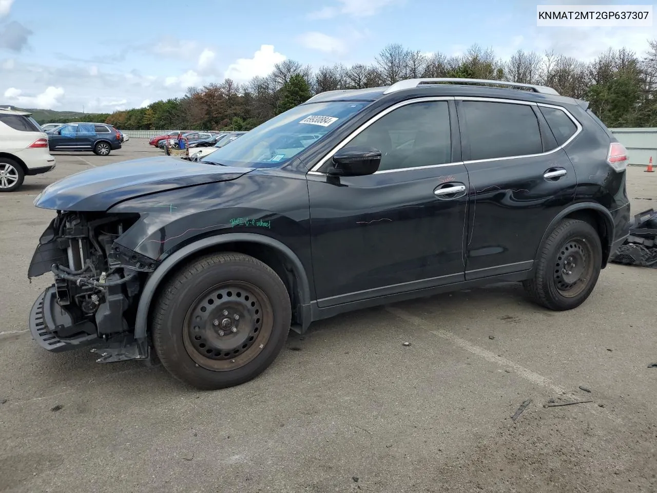 2016 Nissan Rogue S VIN: KNMAT2MT2GP637307 Lot: 69930884