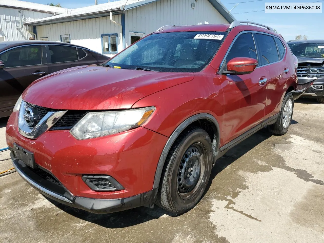 2016 Nissan Rogue S VIN: KNMAT2MT4GP635008 Lot: 69996194