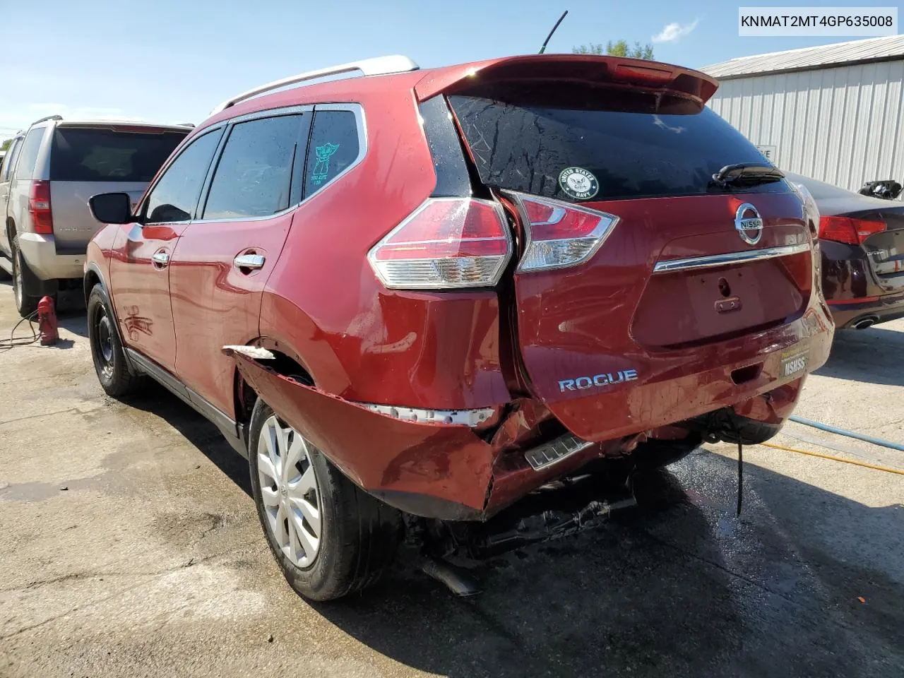 KNMAT2MT4GP635008 2016 Nissan Rogue S