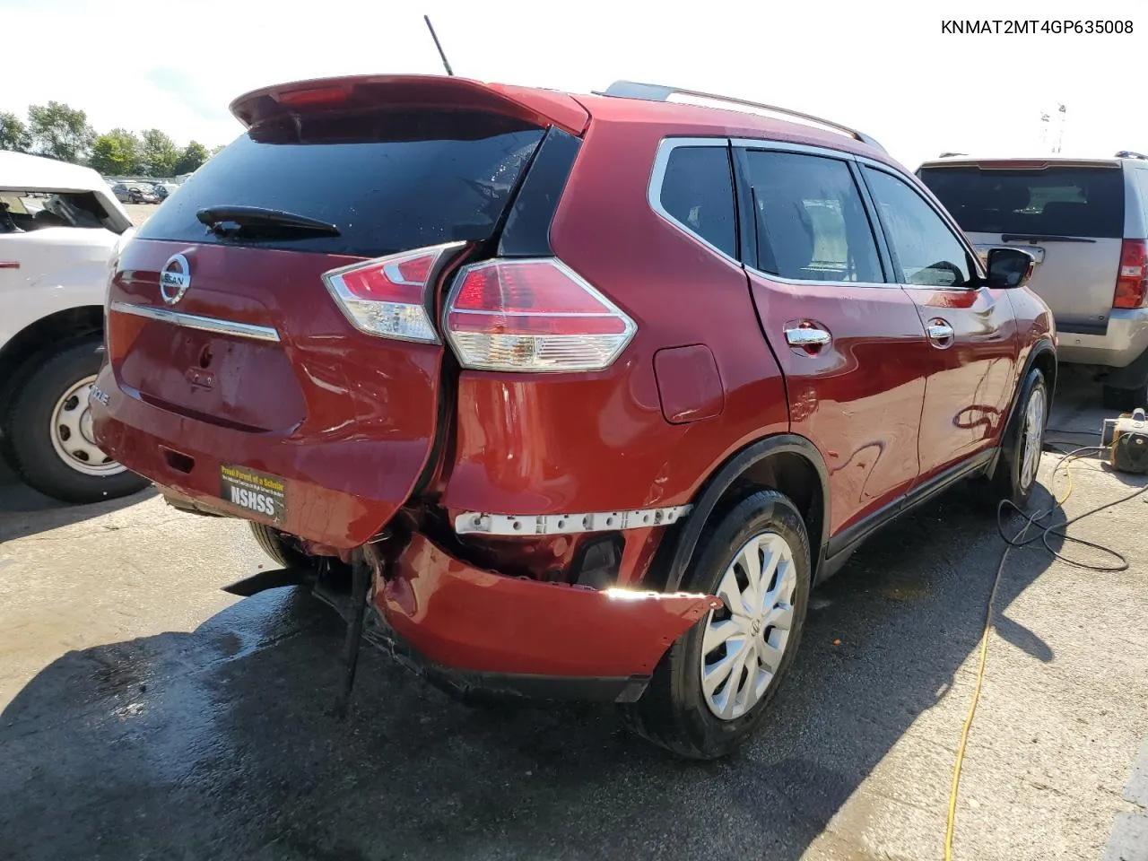 2016 Nissan Rogue S VIN: KNMAT2MT4GP635008 Lot: 69996194