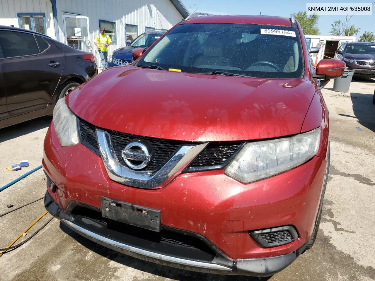 2016 Nissan Rogue S VIN: KNMAT2MT4GP635008 Lot: 69996194