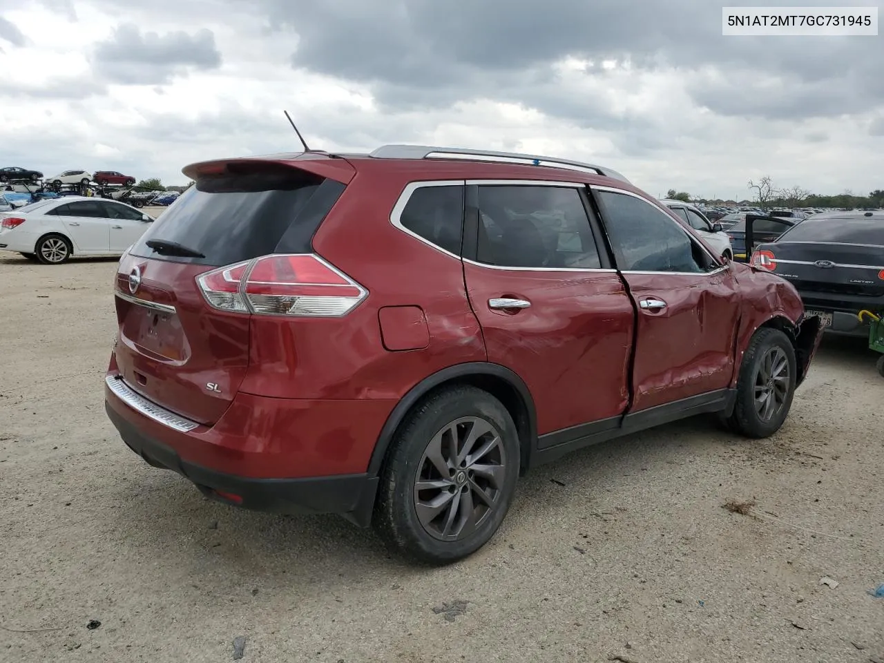 2016 Nissan Rogue S VIN: 5N1AT2MT7GC731945 Lot: 70062764