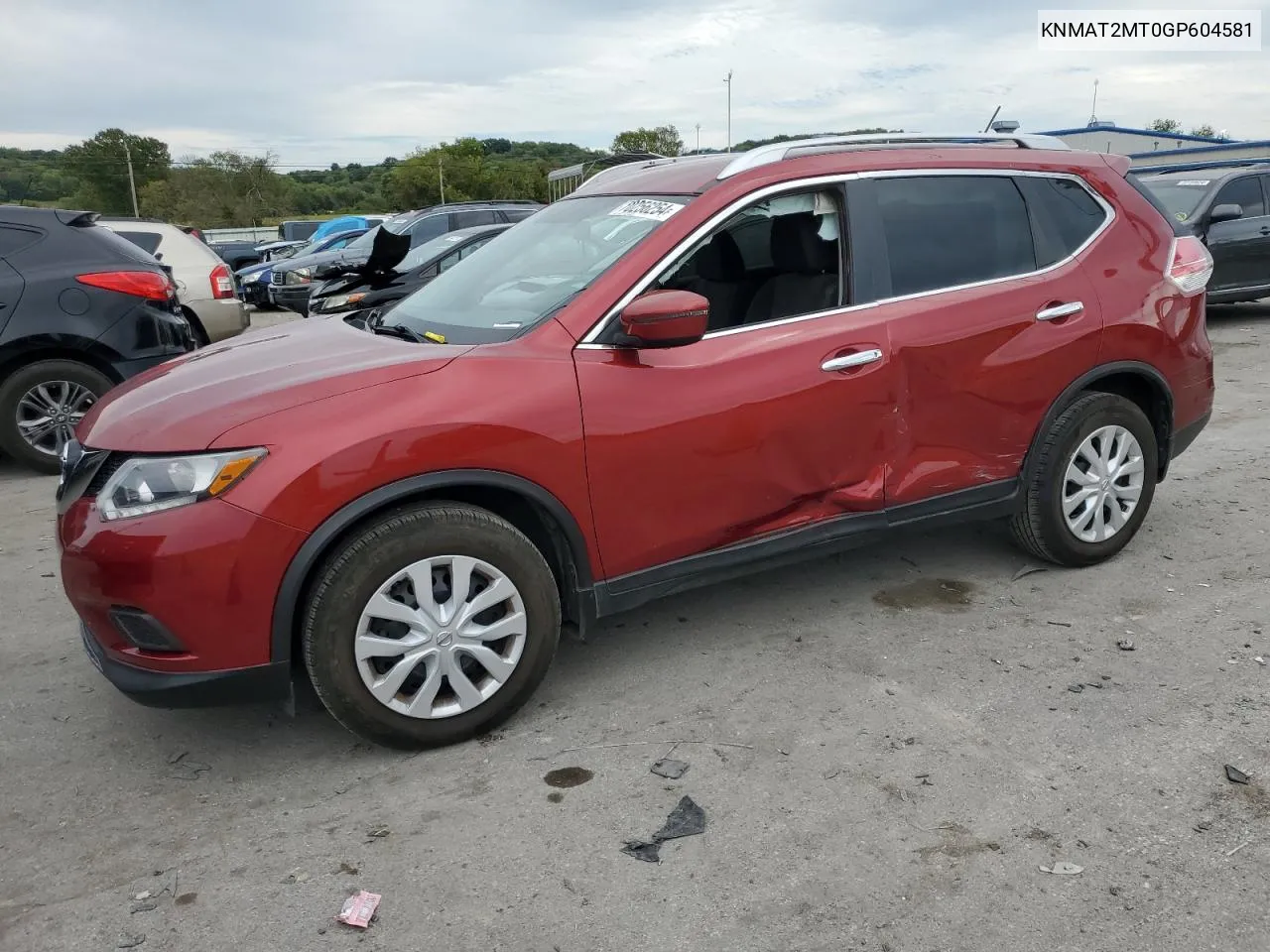 2016 Nissan Rogue S VIN: KNMAT2MT0GP604581 Lot: 70256254