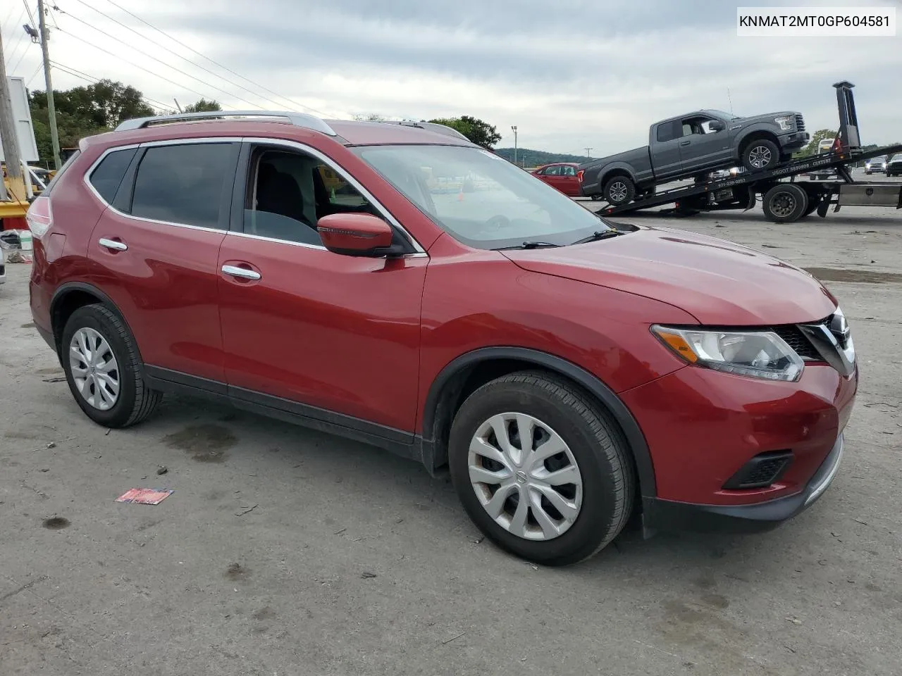 2016 Nissan Rogue S VIN: KNMAT2MT0GP604581 Lot: 70256254