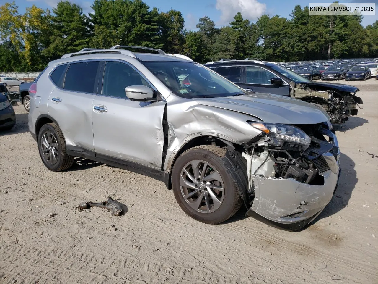 2016 Nissan Rogue S VIN: KNMAT2MV8GP719835 Lot: 70280134