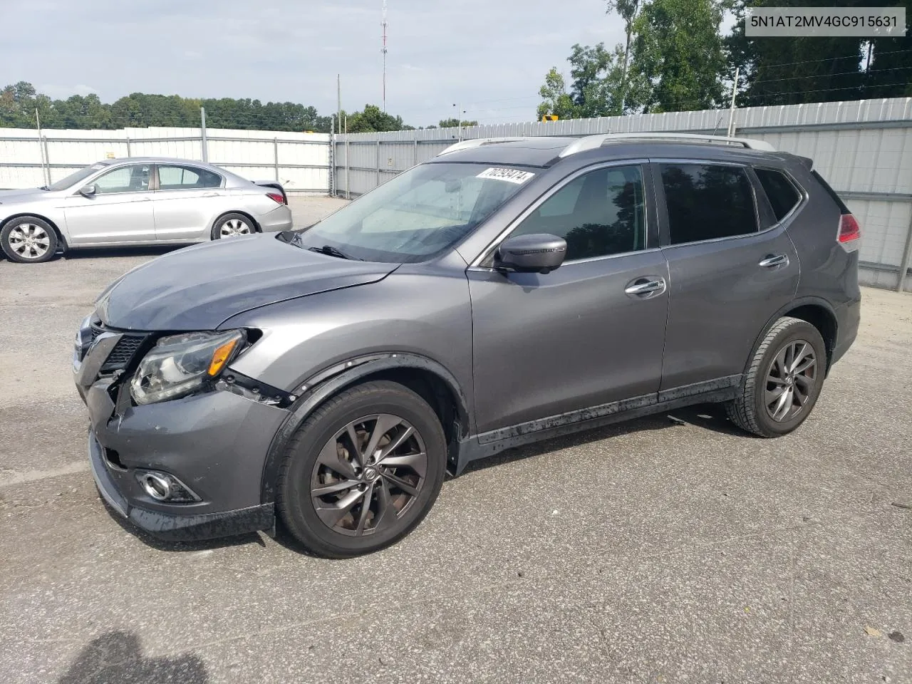 2016 Nissan Rogue S VIN: 5N1AT2MV4GC915631 Lot: 70293474