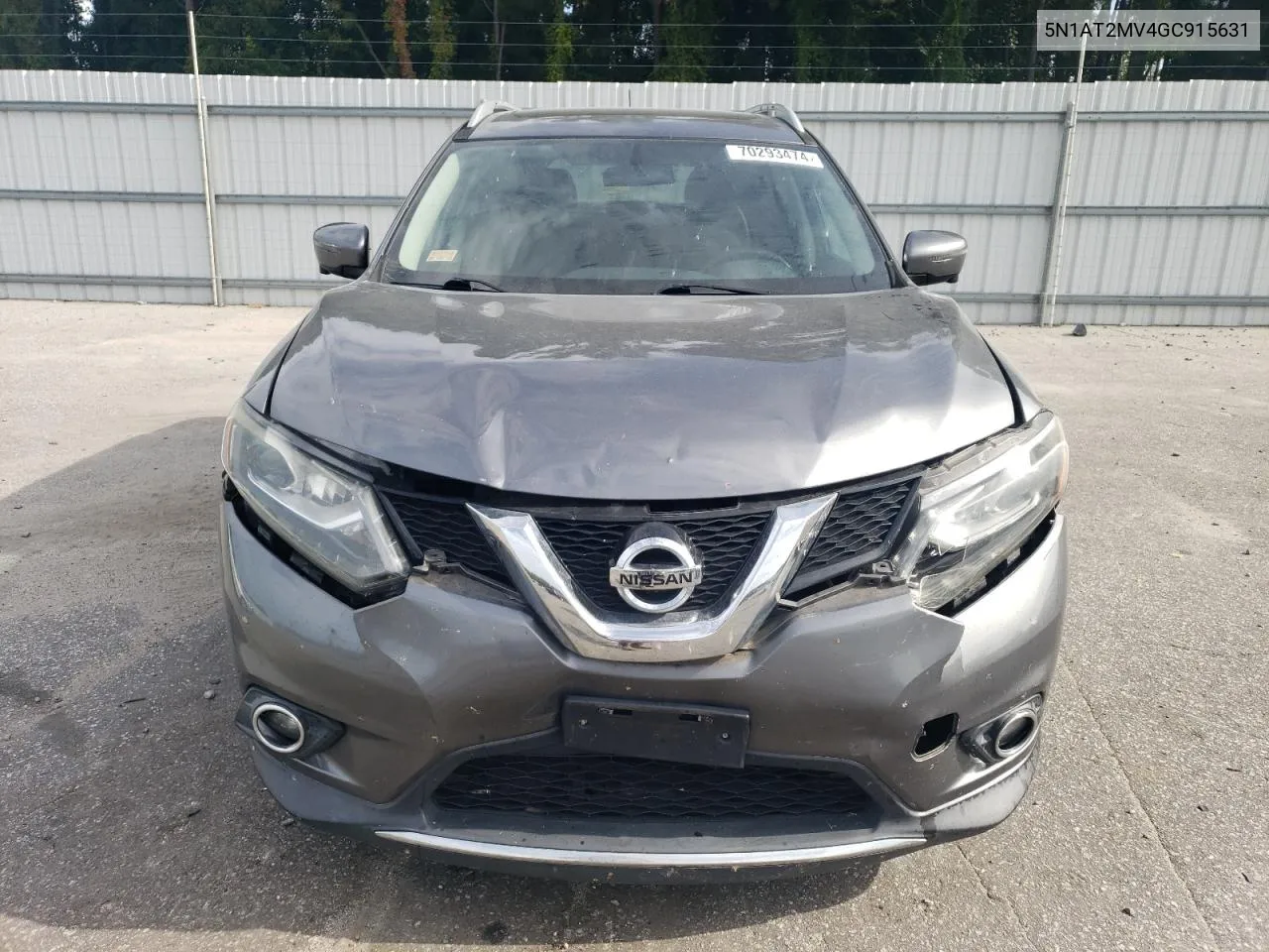 2016 Nissan Rogue S VIN: 5N1AT2MV4GC915631 Lot: 70293474