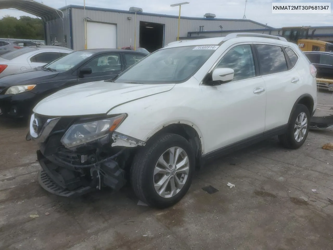 2016 Nissan Rogue S VIN: KNMAT2MT3GP681347 Lot: 70300914