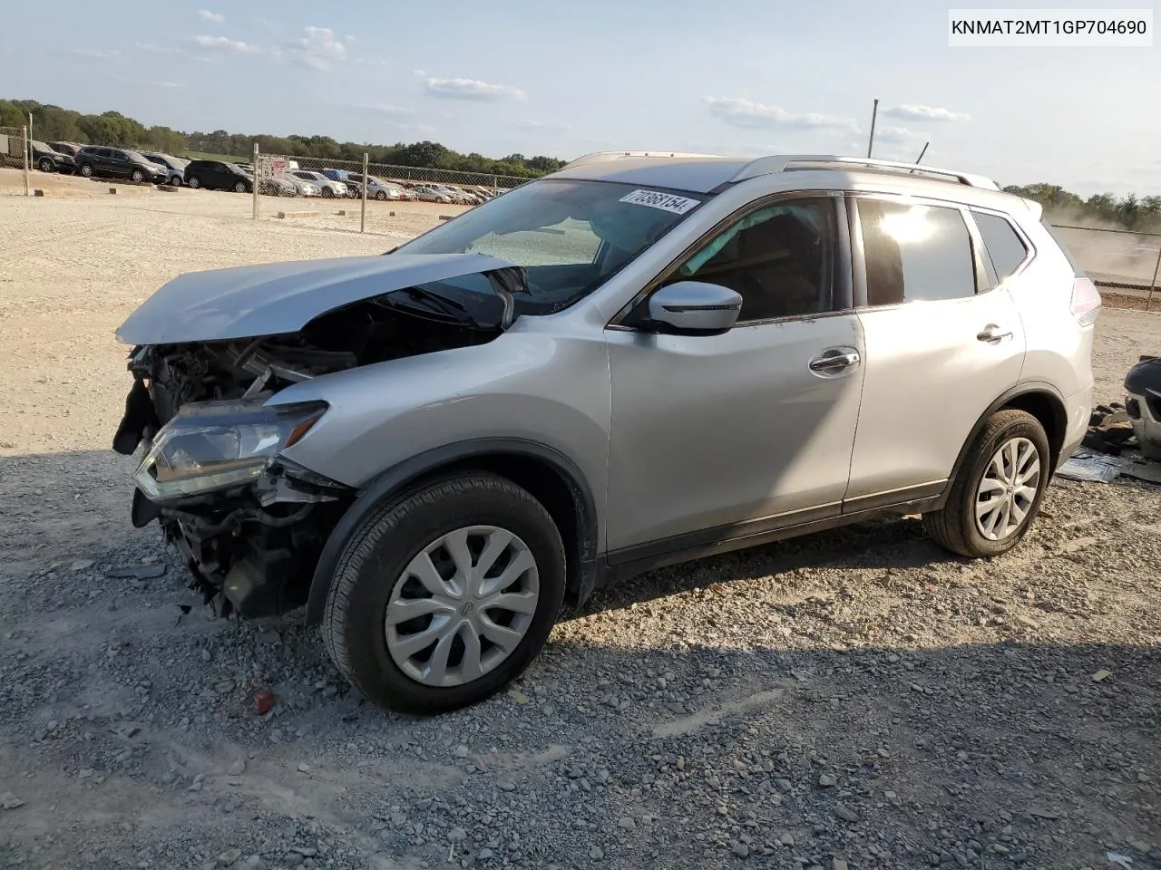 2016 Nissan Rogue S VIN: KNMAT2MT1GP704690 Lot: 70368154