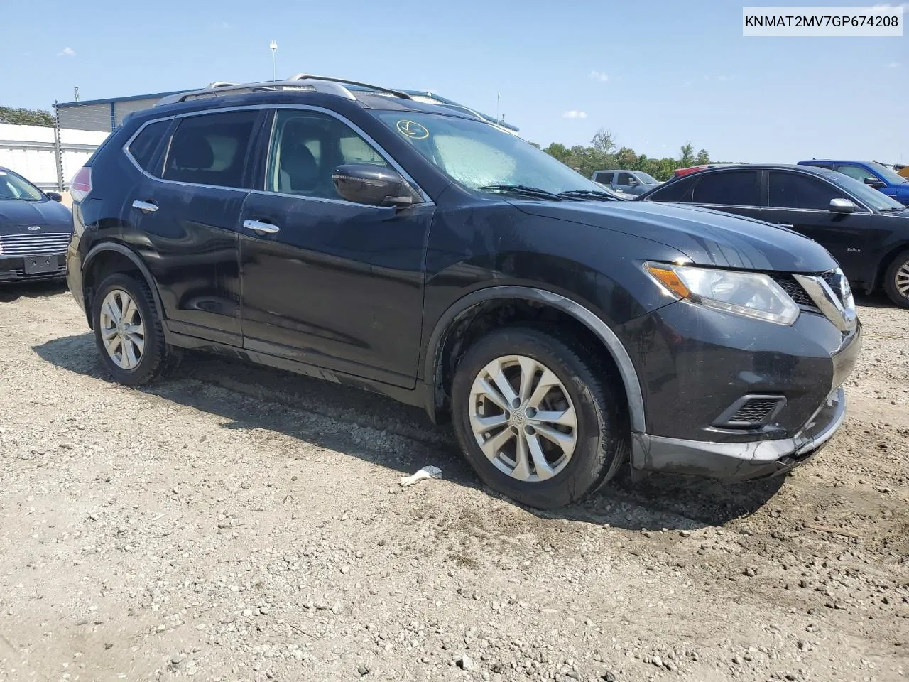 2016 Nissan Rogue S VIN: KNMAT2MV7GP674208 Lot: 70704474