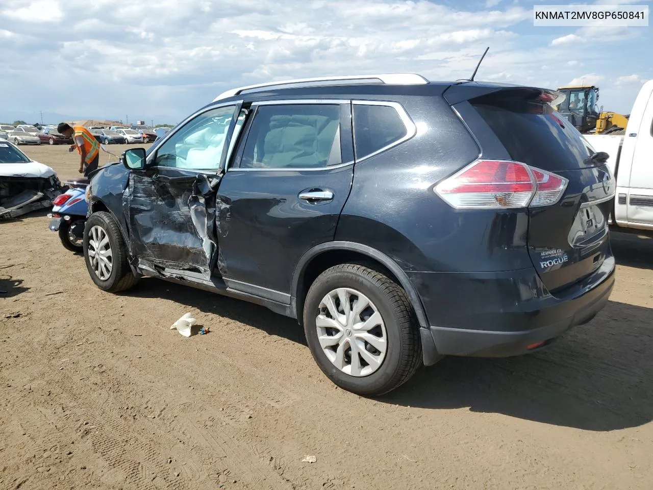 2016 Nissan Rogue S VIN: KNMAT2MV8GP650841 Lot: 70707624