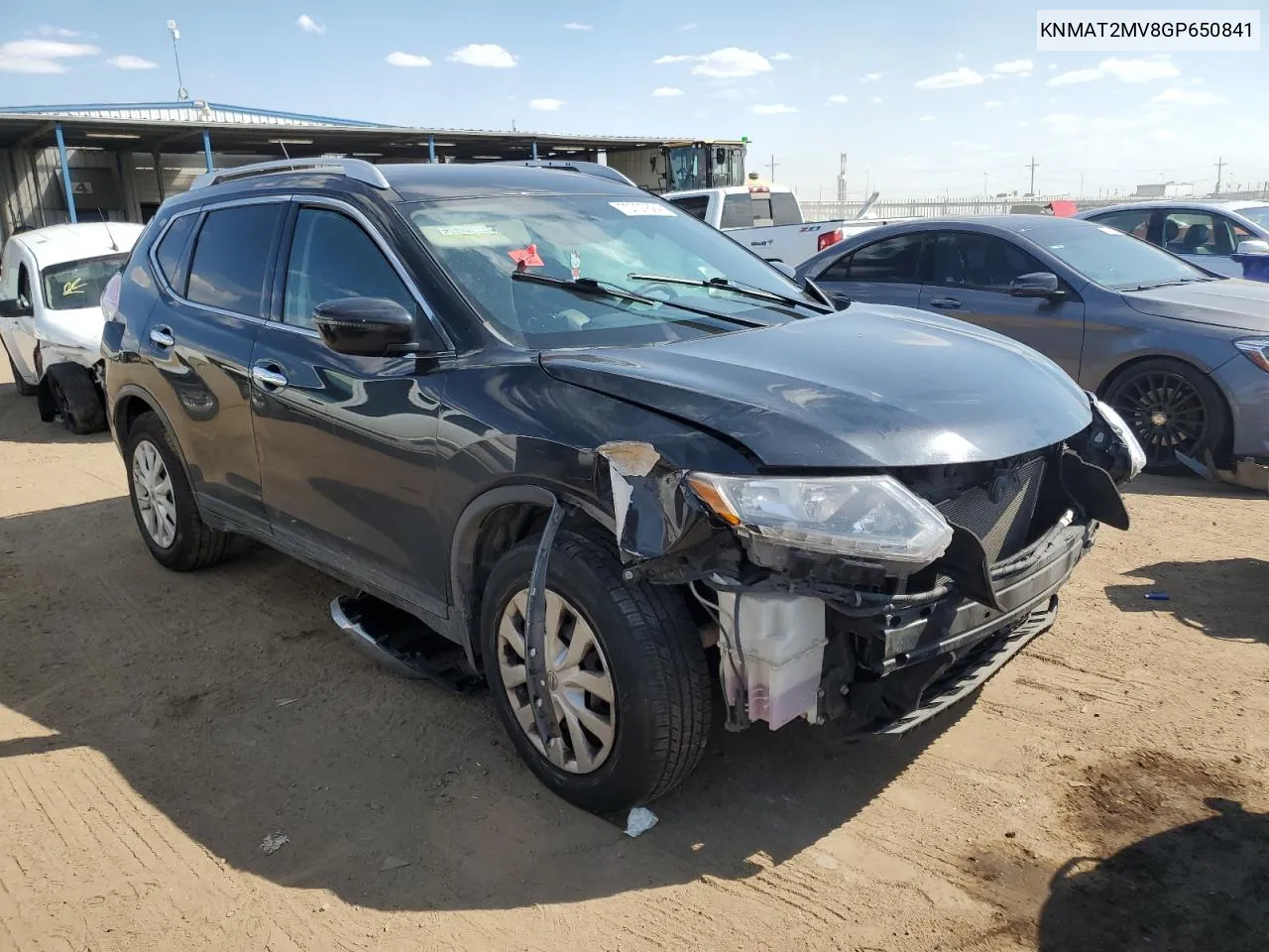 2016 Nissan Rogue S VIN: KNMAT2MV8GP650841 Lot: 70707624