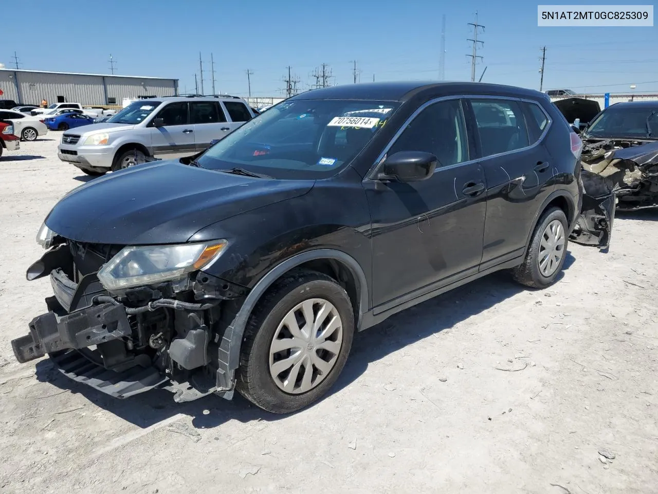 2016 Nissan Rogue S VIN: 5N1AT2MT0GC825309 Lot: 70756014