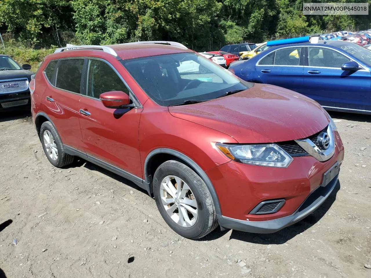 2016 Nissan Rogue S VIN: KNMAT2MV0GP645018 Lot: 70771564