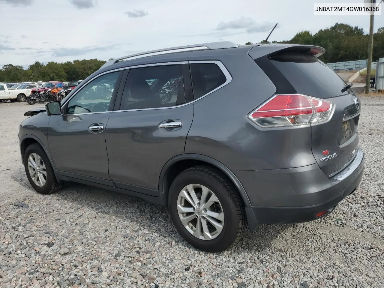 2016 Nissan Rogue S VIN: JN8AT2MT4GW016368 Lot: 71039014