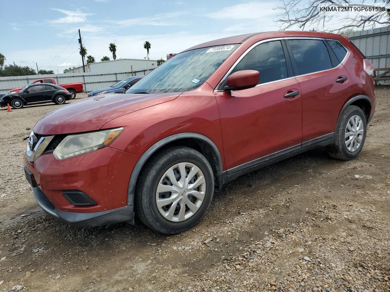 2016 Nissan Rogue S VIN: KNMAT2MT9GP661538 Lot: 71088674