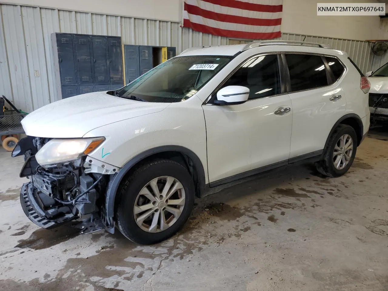 KNMAT2MTXGP697643 2016 Nissan Rogue S