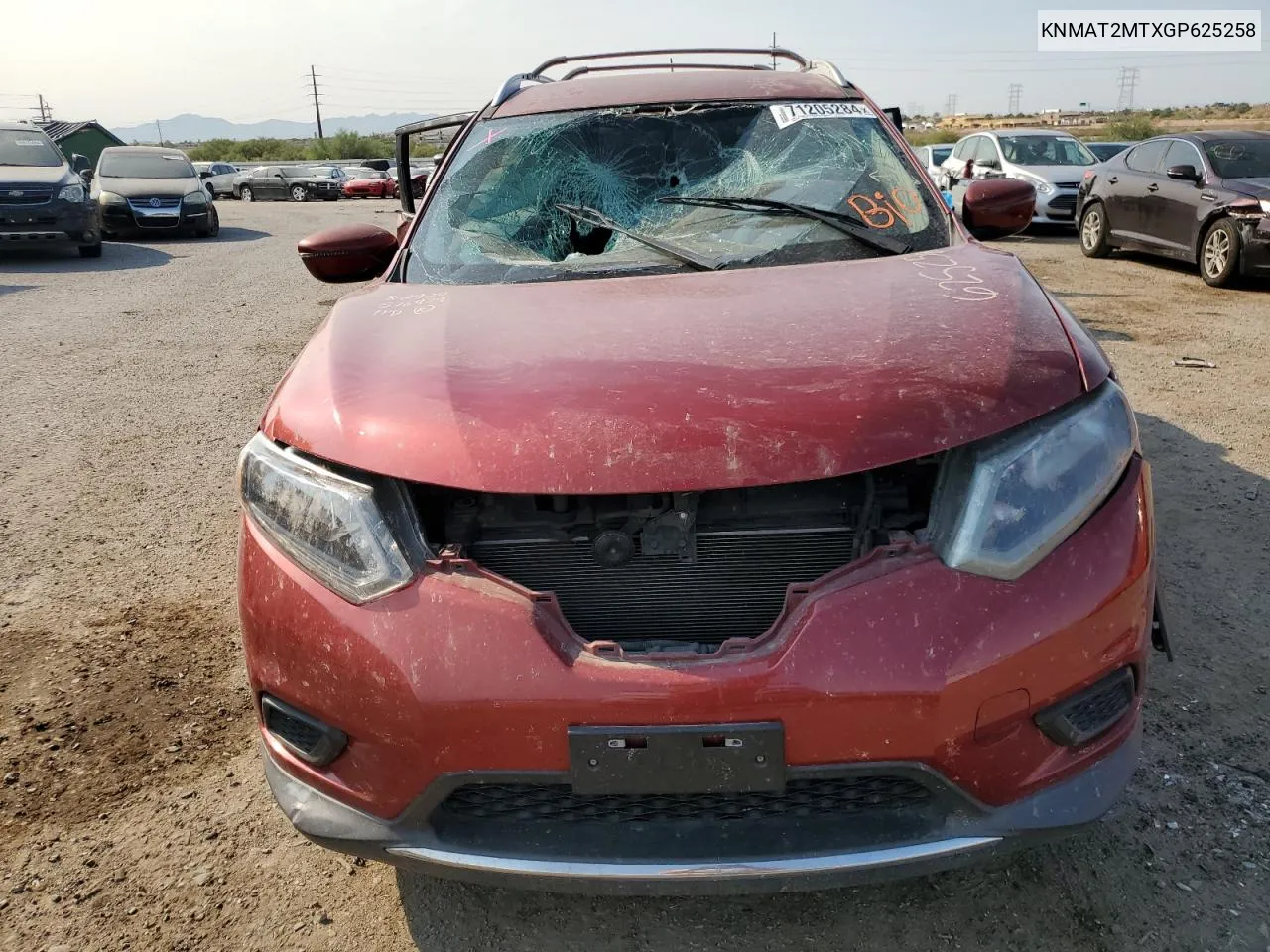 KNMAT2MTXGP625258 2016 Nissan Rogue S