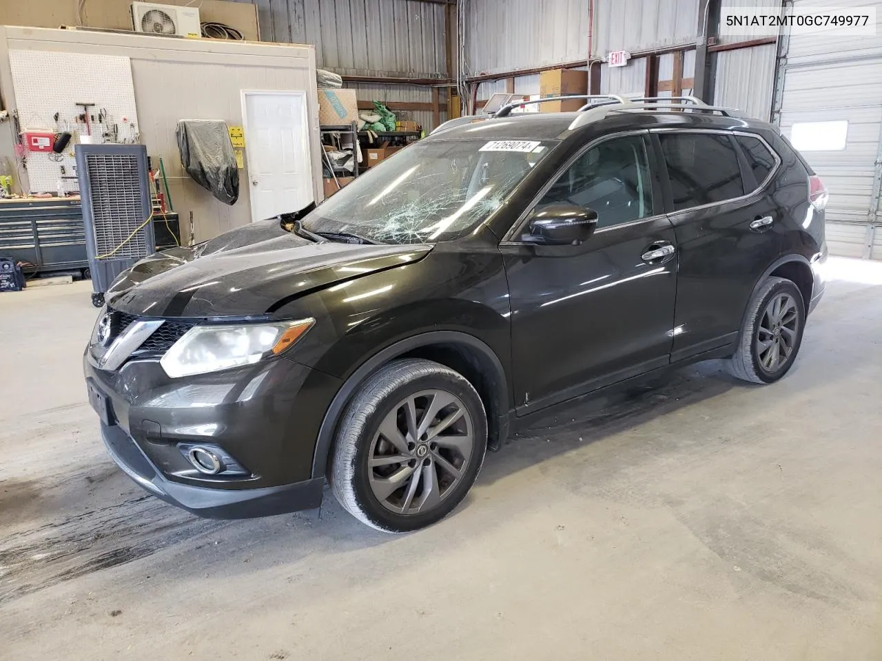 2016 Nissan Rogue S VIN: 5N1AT2MT0GC749977 Lot: 71269074