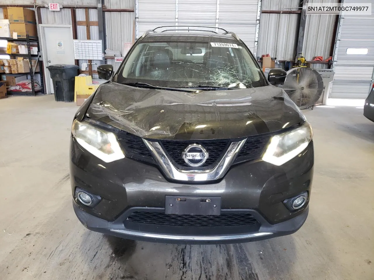 2016 Nissan Rogue S VIN: 5N1AT2MT0GC749977 Lot: 71269074