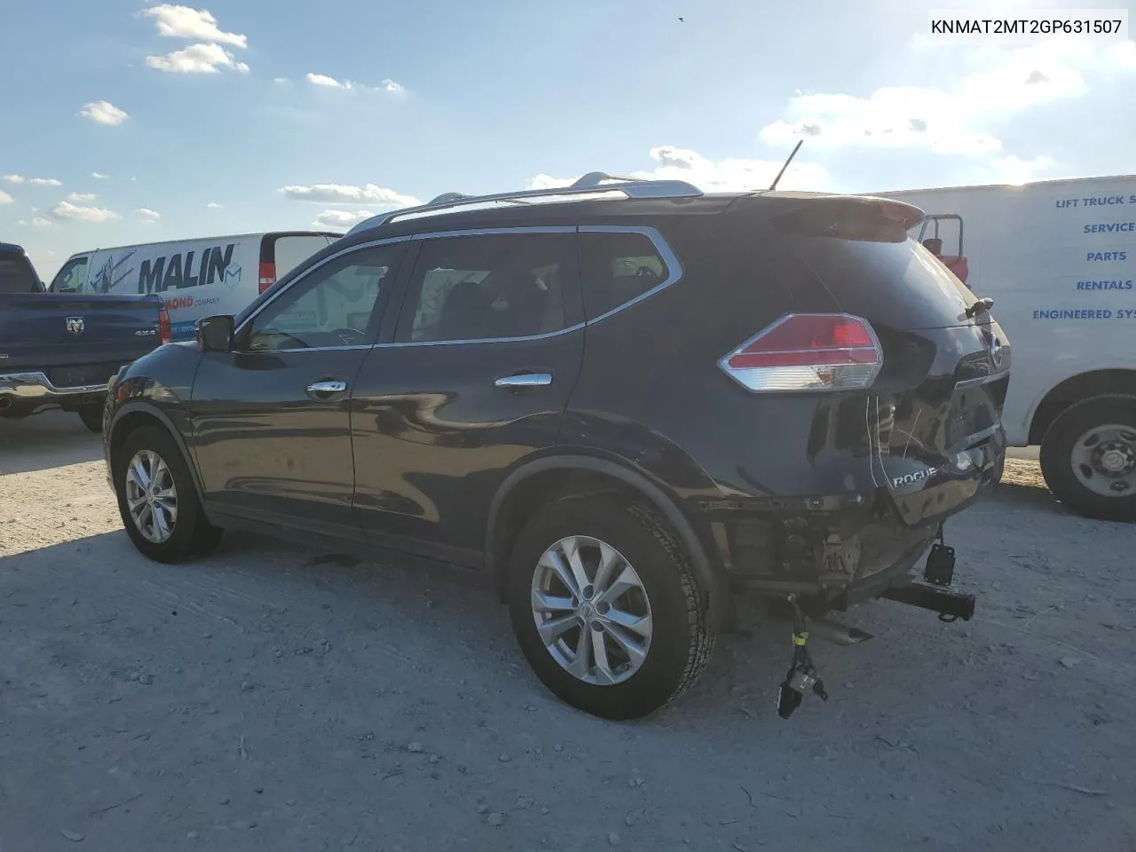 2016 Nissan Rogue S VIN: KNMAT2MT2GP631507 Lot: 71271274