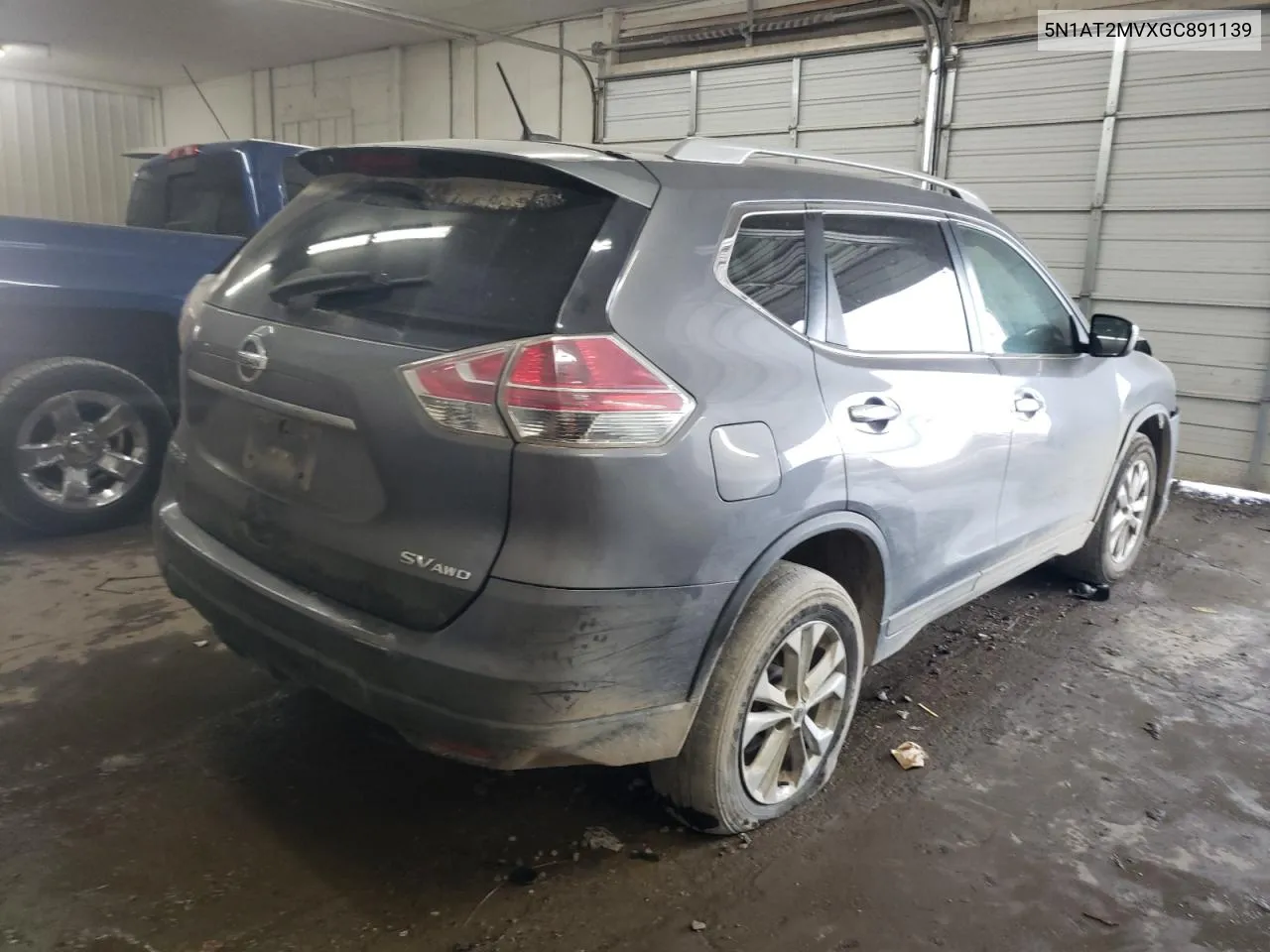 2016 Nissan Rogue S VIN: 5N1AT2MVXGC891139 Lot: 71301534