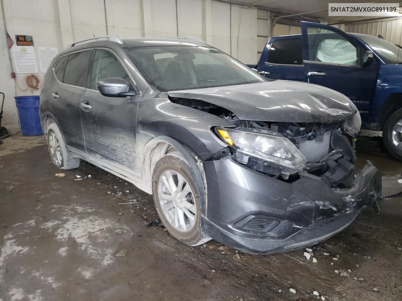 2016 Nissan Rogue S VIN: 5N1AT2MVXGC891139 Lot: 71301534