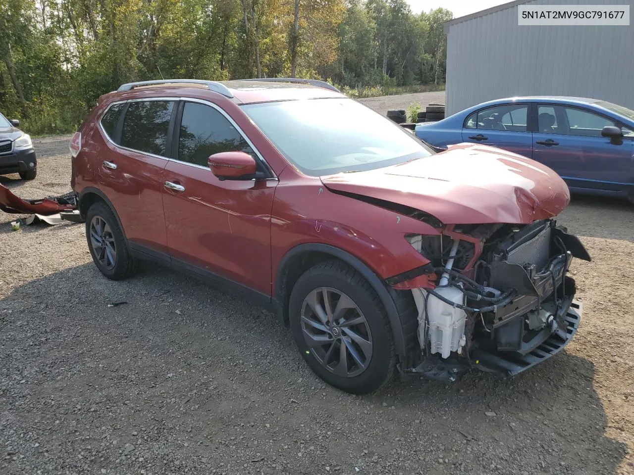 2016 Nissan Rogue S VIN: 5N1AT2MV9GC791677 Lot: 71304784